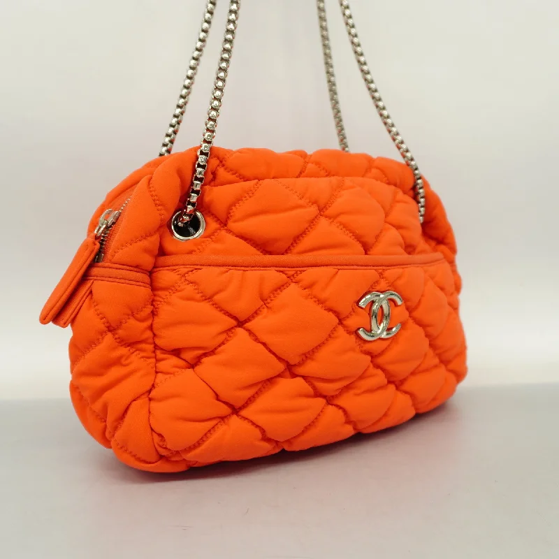 Chanel Vintage Inspired Handbag for Retro LoversCHANELAuth  Chain Shoulder Women's Nylon Shoulder Bag Orange