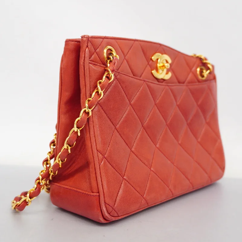 Chanel Colorful Handbag for Spring OutfitsCHANELAuth  Matelasse W Flap W Chain Shoulder Bag Lambskin Women's Leather