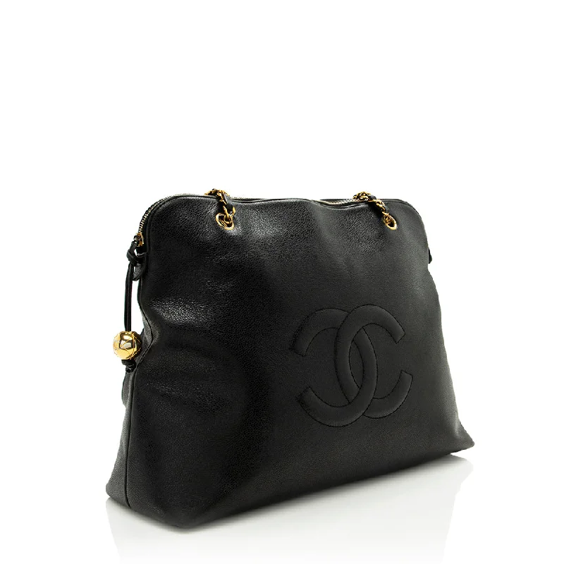 Chanel All - Match Handbag for Versatile StylingChanel Vintage Caviar Leather CC Chain Tote - FINAL SALE (17174)