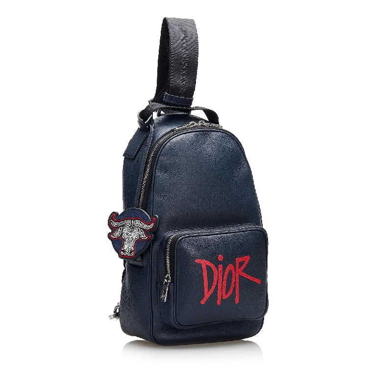 Christian Dior tote bags with a printed Dior logo on the frontDior Dior x Shawn Stussy Year of the Ox Sling (14wGt5)