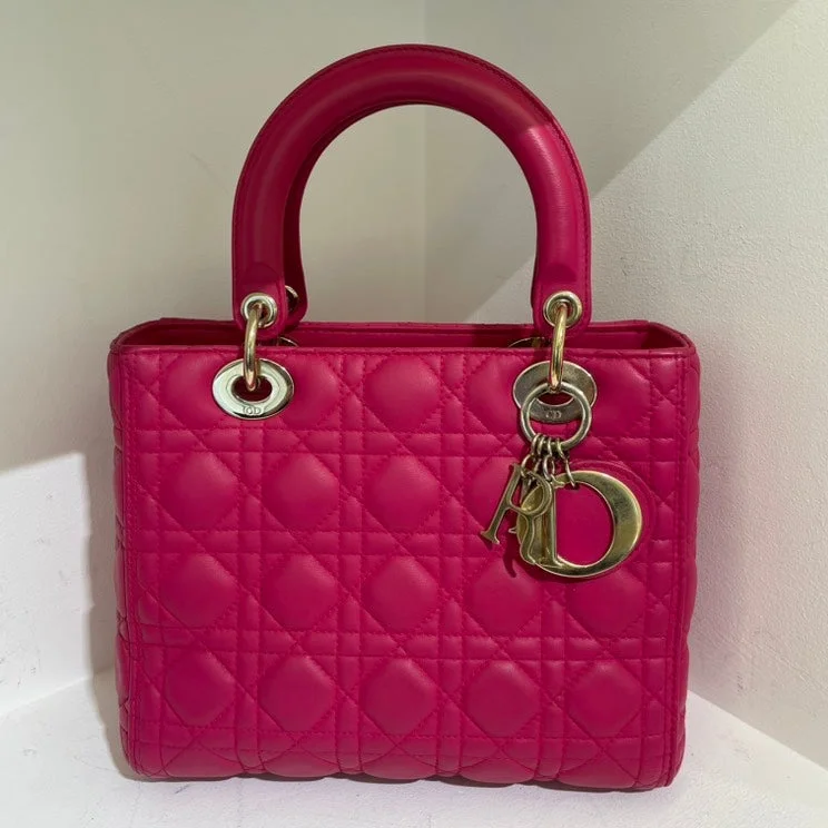 Christian Dior handbags with a back - pocket for quick storageDior Lady Dior Size Small HandBag