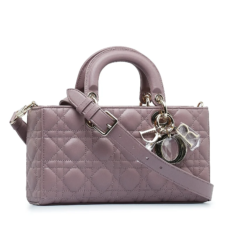 Christian Dior handbags with a detachable mirror for on - the - go touch - upsDIOR Medium Lambskin Cannage Lady D-Joy Satchel