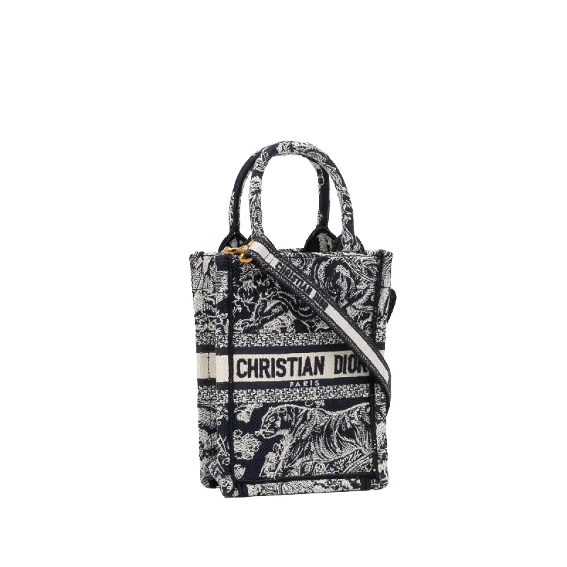 Christian Dior bags with a quilted pattern and gold - toned hardwareDior Mini Book Tote Phone Bag (bEDNLG)