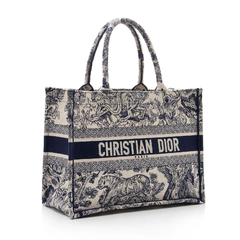 Christian Dior handbags with a back - pocket for quick storageDior Toile De Jouy Small Book Tote (5hT08Q)