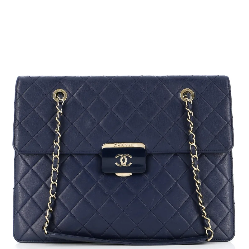 Christian Dior tote bags with a printed Dior logo on the frontBeauty Lock Tote Quilted Sheepskin Medium