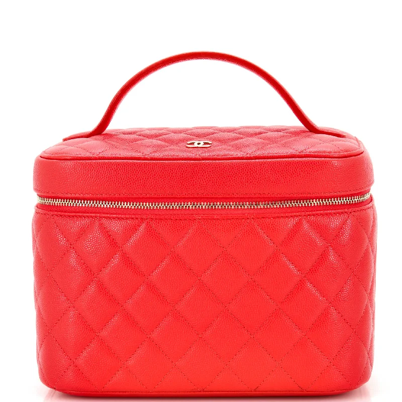 Christian Dior Saddle bags with a studded trim for a bold lookClassic Vanity Case Quilted Caviar Medium