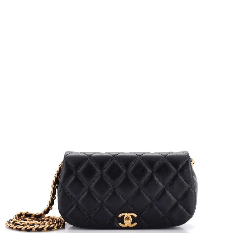 Luxury Christian Dior crossbody bags with a chain - link strapCoco Mail Clutch with Chain Quilted Calfskin