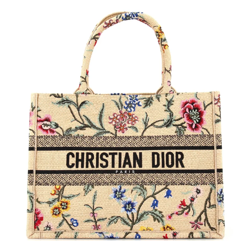 Trendsetting Christian Dior crossbody bags with a colorful strapBook Tote Embroidered Raffia Medium