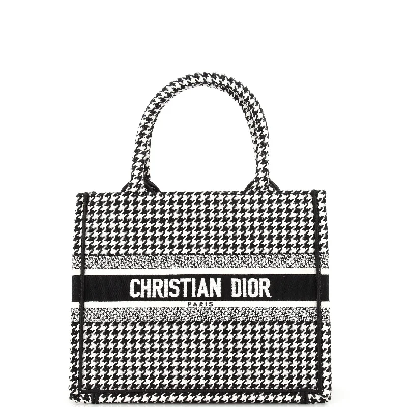 Christian Dior bags with a zip - top closure and multiple compartmentsBook Tote Houndstooth Canvas Small