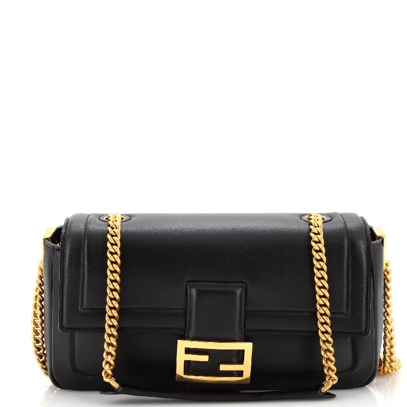 Christian Dior handbags with a snap - button closure and a decorative buckleBaguette Chain Bag Leather Medium