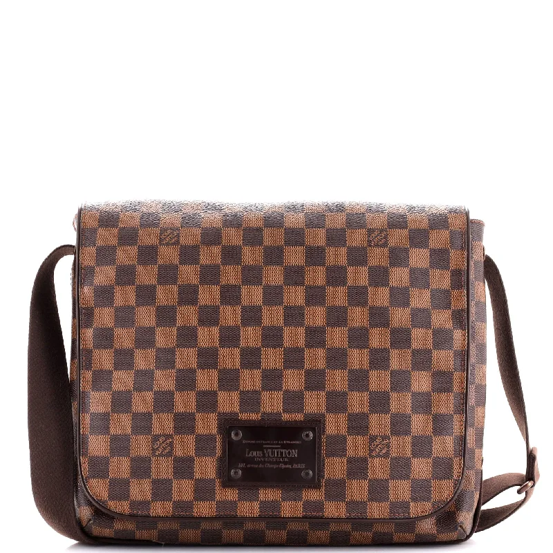 Christian Dior bags with a side - pocket for holding a water bottleBrooklyn Handbag Damier MM