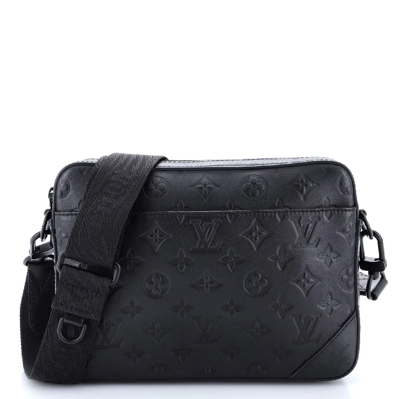 Christian Dior handbags with a back - pocket for quick storageDuo Messenger Bag Monogram Shadow Leather