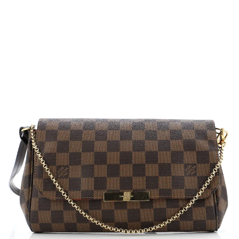 Luxury Christian Dior crossbody bags with a chain - link strapFavorite Handbag Damier MM