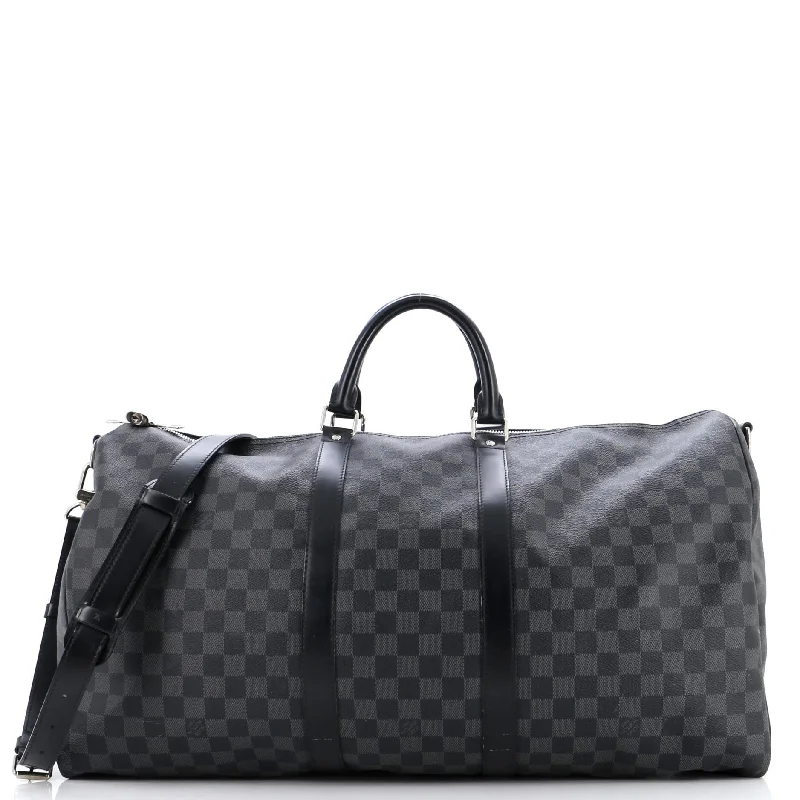 Trendsetting Christian Dior crossbody bags with a colorful strapKeepall Bandouliere Bag Damier Graphite 55