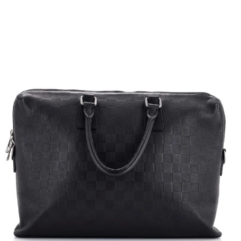 Christian Dior handbags with a back - pocket for quick storagePorte-Documents Jour Bag Damier Infini Leather