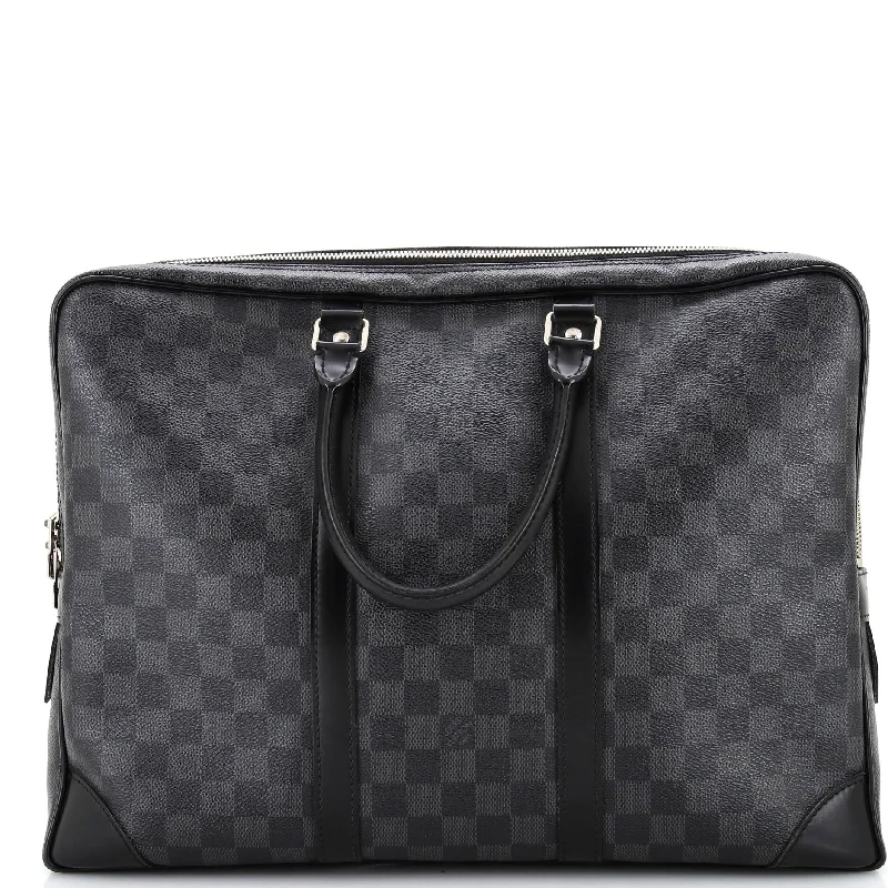 Contemporary Christian Dior handbags with a unique shapePorte-Documents Voyage Briefcase Damier Graphite