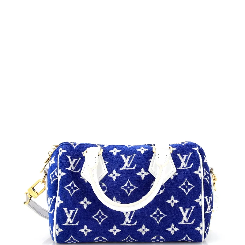 Christian Dior crossbody bags with a front - flap pocket for easy accessSpeedy Bandouliere Bag LV Match Monogram Jacquard Velvet 20